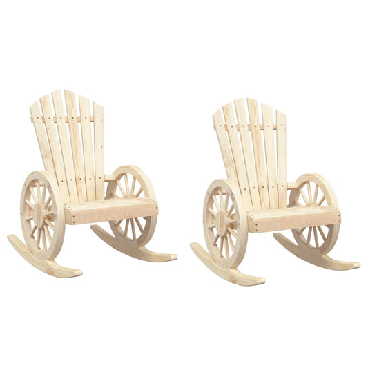 Rocking Adirondack Chairs 2 pcs Solid Wood Fir Rocking Adirondack Chairs 2 pcs Solid Wood Fir