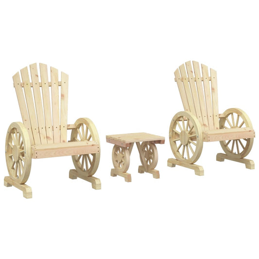 3 Piece Garden Lounge Set Solid Wood Fir 3 Piece Garden Lounge Set Solid Wood Fir