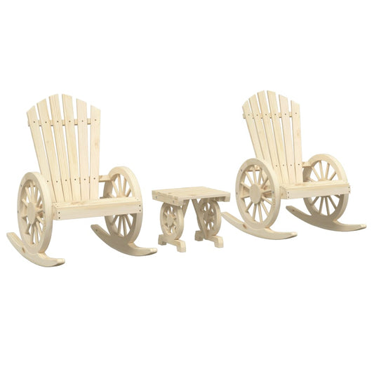 3 Piece Garden Lounge Set Solid Wood Fir 3 Piece Garden Lounge Set Solid Wood Fir