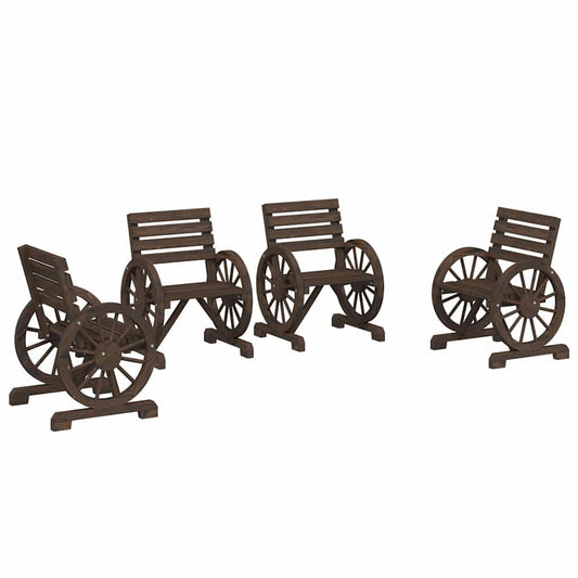 Garden Chairs 4 pcs Solid Wood Fir Garden Chairs 4 pcs Solid Wood Fir