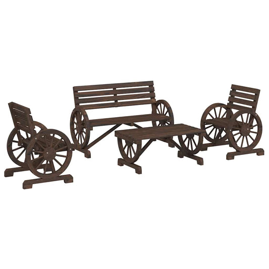 4 Piece Garden Lounge Set Solid Wood Fir 4 Piece Garden Lounge Set Solid Wood Fir
