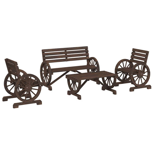 4 Piece Garden Lounge Set Solid Wood Fir 4 Piece Garden Lounge Set Solid Wood Fir