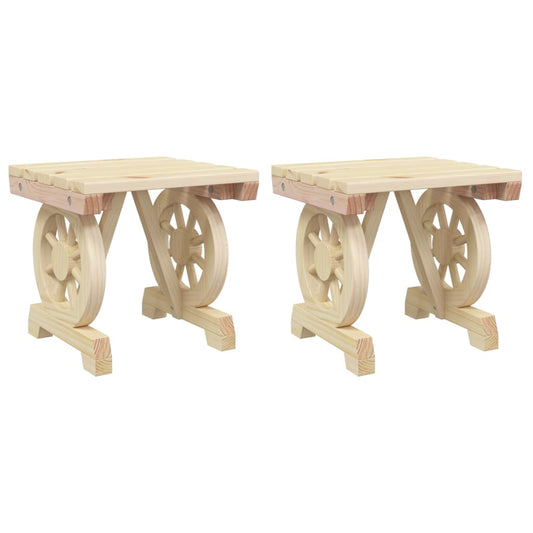 Garden Footstools 2 pcs Solid Wood Fir Garden Footstools 2 pcs Solid Wood Fir