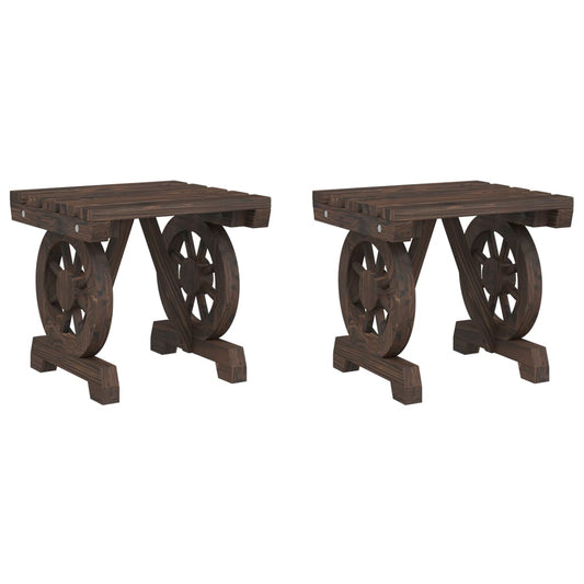 Garden Footstools 2 pcs Solid Wood Fir Garden Footstools 2 pcs Solid Wood Fir