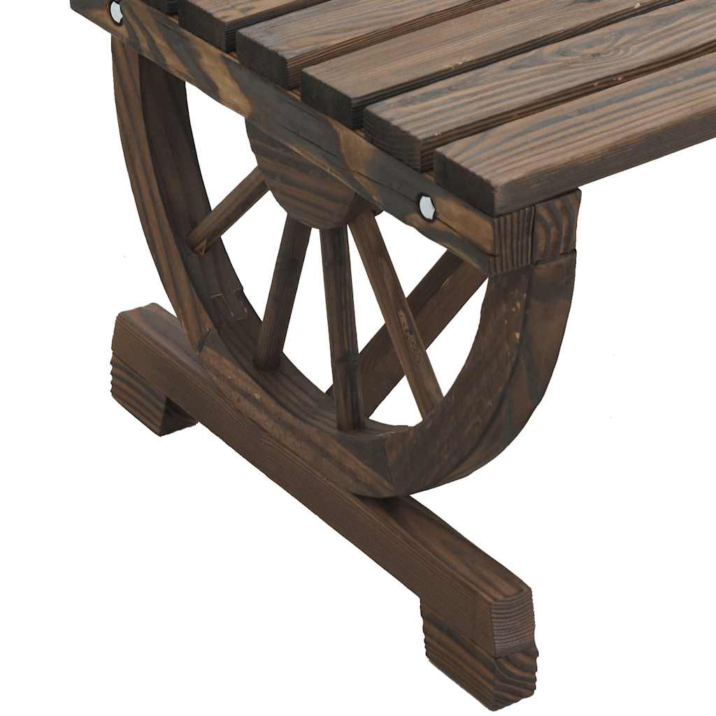 3 Piece Garden Dining Set Solid Wood Fir