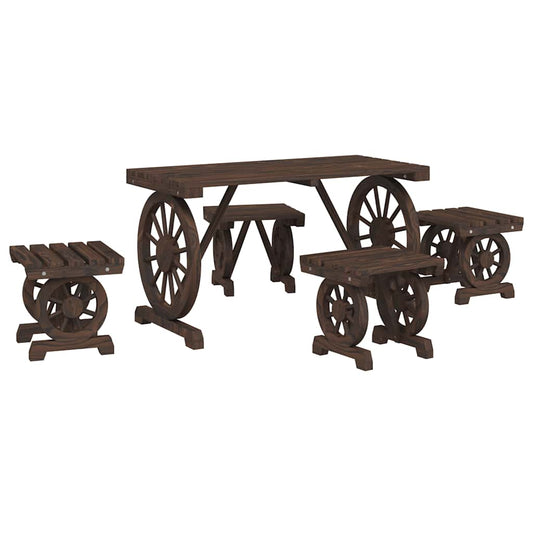 5 Piece Garden Dining Set Solid Wood Fir 5 Piece Garden Dining Set Solid Wood Fir