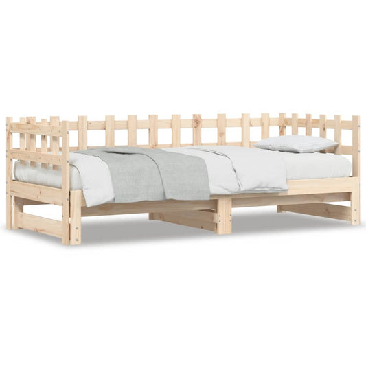 Pull-out Day Bed without Mattress 2x(80x200) cm Solid Wood Pull-out Day Bed without Mattress 2x(80x200) cm Solid Wood