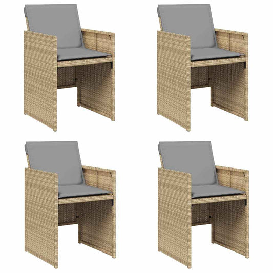 Garden Chair | Set of 4 | Mix Beige, Light Grey Garden Chair | Set of 4 | Mix Beige, Light Grey