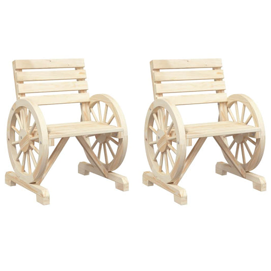 Garden Chairs 2 pcs 58x58x78,5 cm Solid Wood Fir Garden Chairs 2 pcs 58x58x78,5 cm Solid Wood Fir