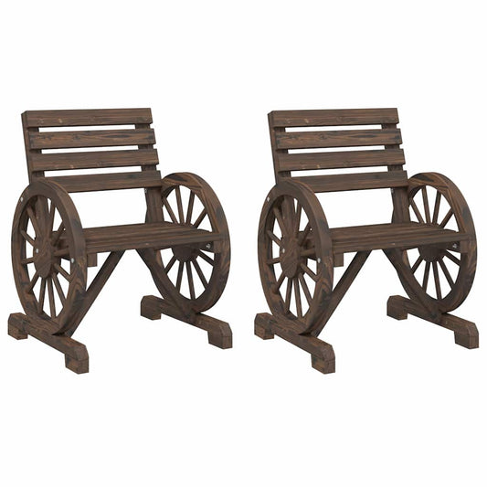 Garden Chairs 2 pcs 58x58x78,5 cm Solid Wood Fir Garden Chairs 2 pcs 58x58x78,5 cm Solid Wood Fir
