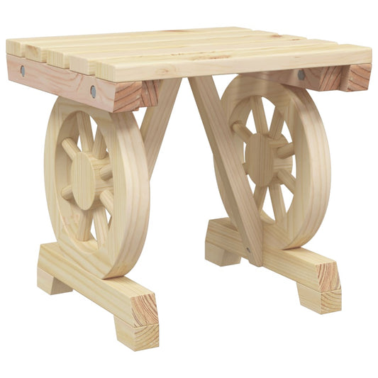 Garden Footstool | Natural Wood | Solid Fir Wood | 40x36.5x38.5 cm Garden Footstool | Natural Wood | Solid Fir Wood | 40x36.5x38.5 cm