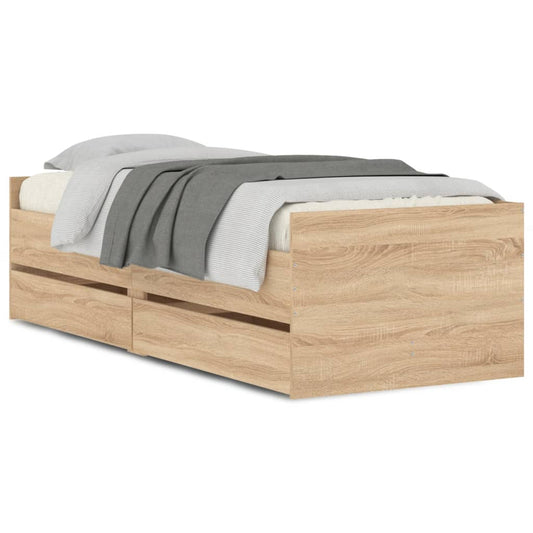 Bed Frame | Sonoma oak | Engineered wood | Single | Bed Frame Bed Frame | Sonoma oak | Engineered wood | Single | Bed Frame