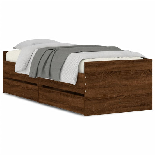 Bed Frame | Brown oak | Engineered wood, Plywood | Single | Bed Frame Bed Frame | Brown oak | Engineered wood, Plywood | Single | Bed Frame