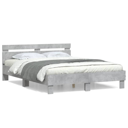 Bed Frame | Concrete Grey | Engineered wood, Plywood | King Size | Modern Bed Frame | Concrete Grey | Engineered wood, Plywood | King Size | Modern