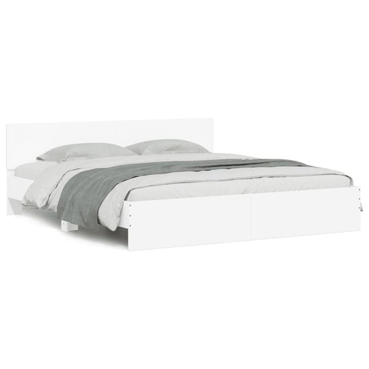 Bed Frame | White | Engineered wood, Plywood | Double Bed | Durable Bed Frame | White | Engineered wood, Plywood | Double Bed | Durable