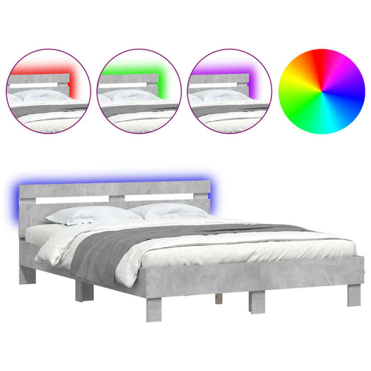 Bed Frame | Concrete Grey | Engineered Wood and Plywood | King Size Bed Frame | Concrete Grey | Engineered Wood and Plywood | King Size