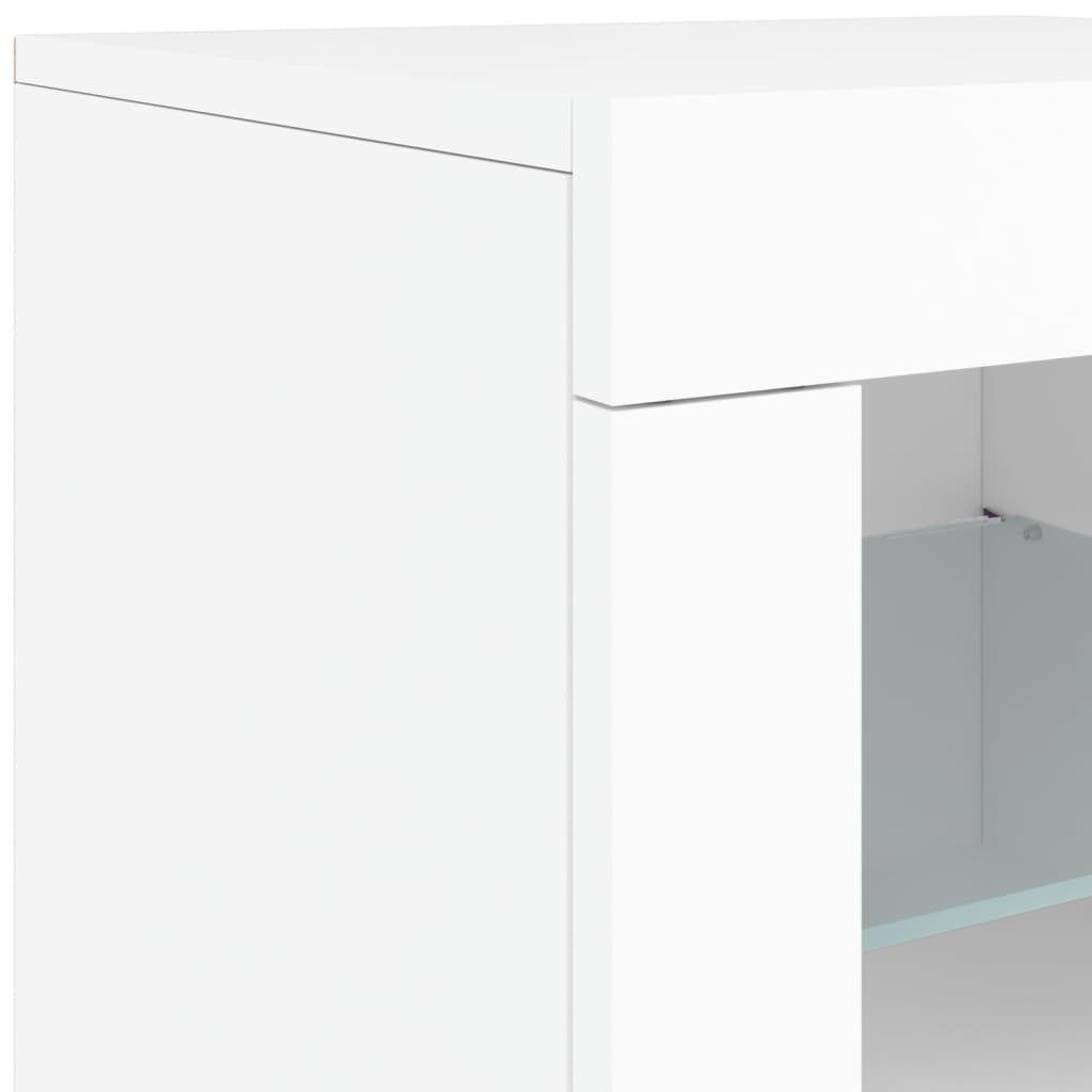 Sideboard with LED Lights White 60,5x37x67 cm
