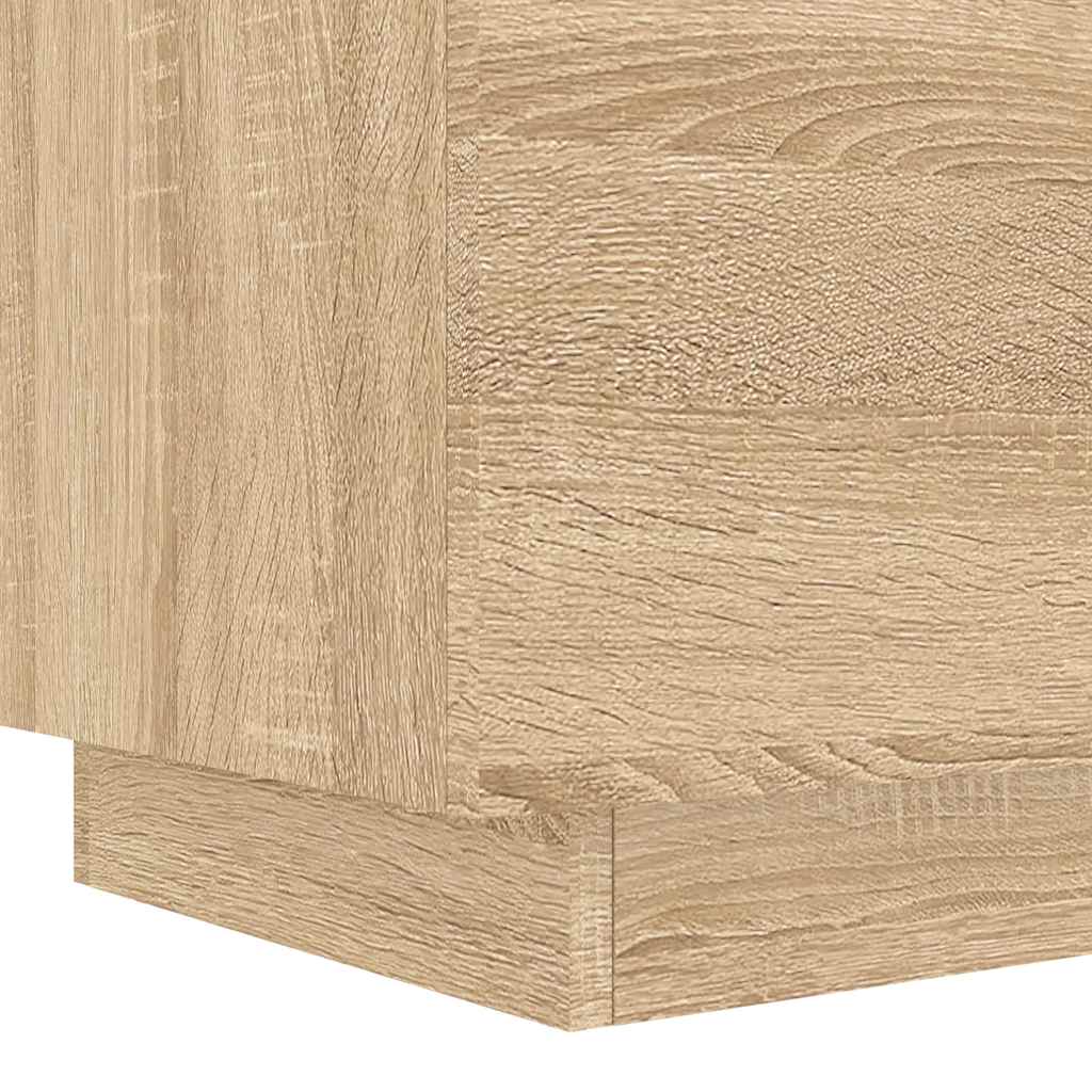 Bedside Cabinets with LED Lights 2 pcs Sonoma Oak