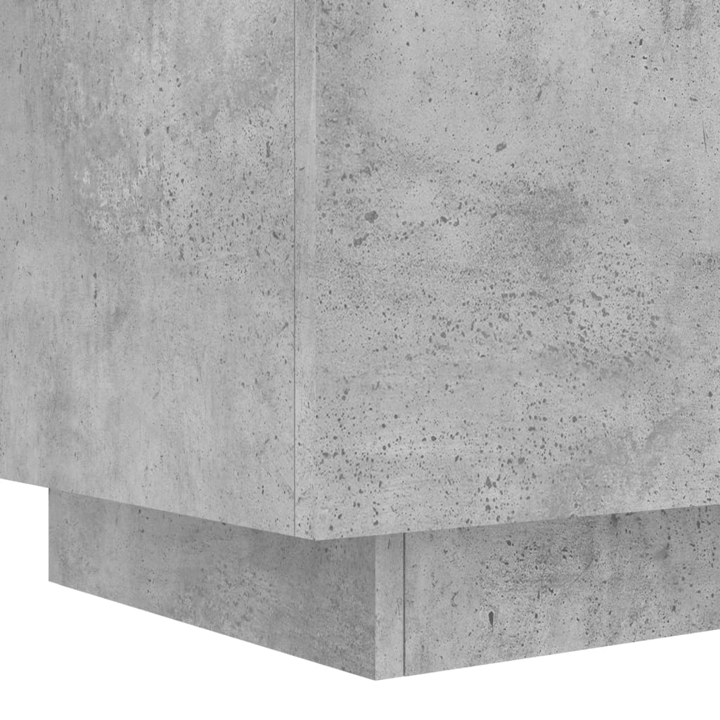Bedside Cabinets with LED Lights 2 pcs Concrete Grey Engineered Wood