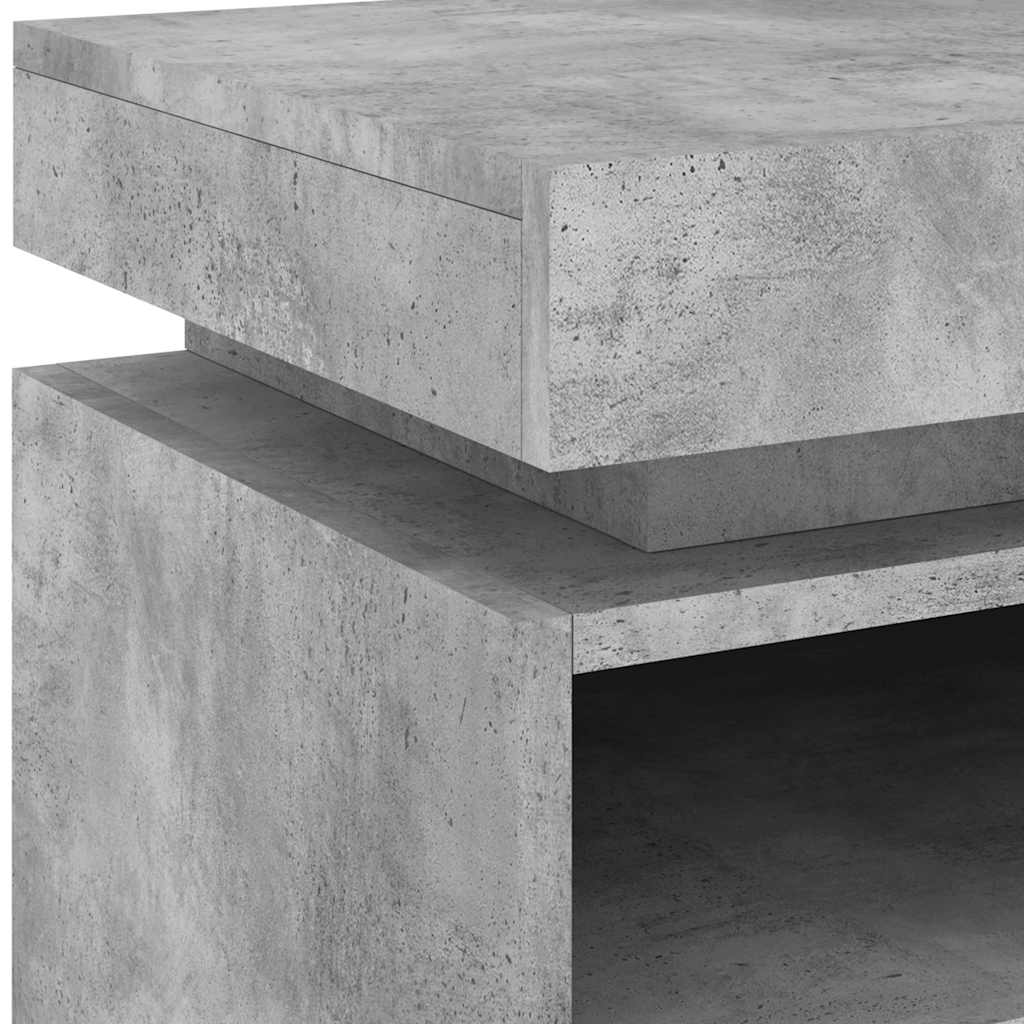 Bedside Cabinets with LED 2 pcs Concrete Grey 40x39x48.5 cm