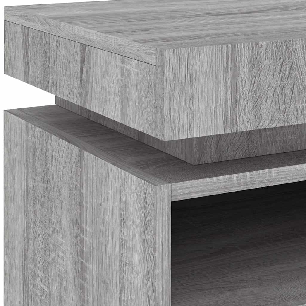 Bedside Cabinets with LED Lights 2 pcs Grey Sonoma 40x39x48.5cm