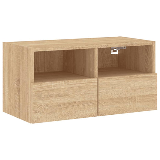 TV Wall Cabinet Sonoma Oak 60x30x30 cm Engineered Wood TV Wall Cabinet Sonoma Oak 60x30x30 cm Engineered Wood