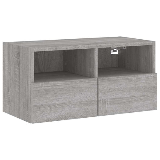 TV Wall Cabinet Grey Sonoma 60x30x30 cm Engineered Wood TV Wall Cabinet Grey Sonoma 60x30x30 cm Engineered Wood