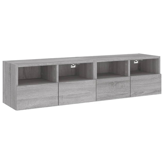 TV Wall Cabinets 2 pcs Grey Sonoma 60x30x30 cm Engineered Wood TV Wall Cabinets 2 pcs Grey Sonoma 60x30x30 cm Engineered Wood