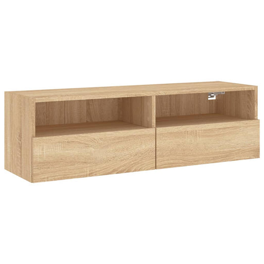 TV Wall Cabinet Sonoma Oak 100x30x30 cm Engineered Wood TV Wall Cabinet Sonoma Oak 100x30x30 cm Engineered Wood