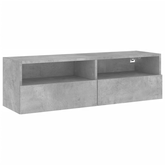 TV Wall Cabinet Concrete Grey 100x30x30 cm Engineered Wood TV Wall Cabinet Concrete Grey 100x30x30 cm Engineered Wood