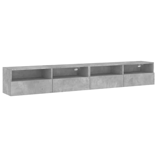 TV Wall Cabinets 2 pcs Concrete Grey 100x30x30 cm TV Wall Cabinets 2 pcs Concrete Grey 100x30x30 cm