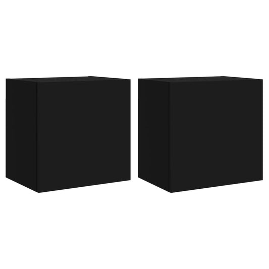 TV Wall Cabinets 2 pcs Black 40.5x30x40 cm Engineered Wood TV Wall Cabinets 2 pcs Black 40.5x30x40 cm Engineered Wood