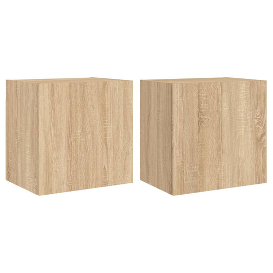 TV Wall Cabinets 2 pcs Sonoma Oak 40.5x30x40 cm Engineered Wood TV Wall Cabinets 2 pcs Sonoma Oak 40.5x30x40 cm Engineered Wood