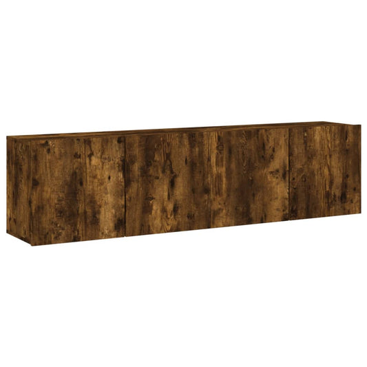 2 Piece Wall-mounted TV Cabinet Set Smoked Oak 80x30x41 cm 2 Piece Wall-mounted TV Cabinet Set Smoked Oak 80x30x41 cm