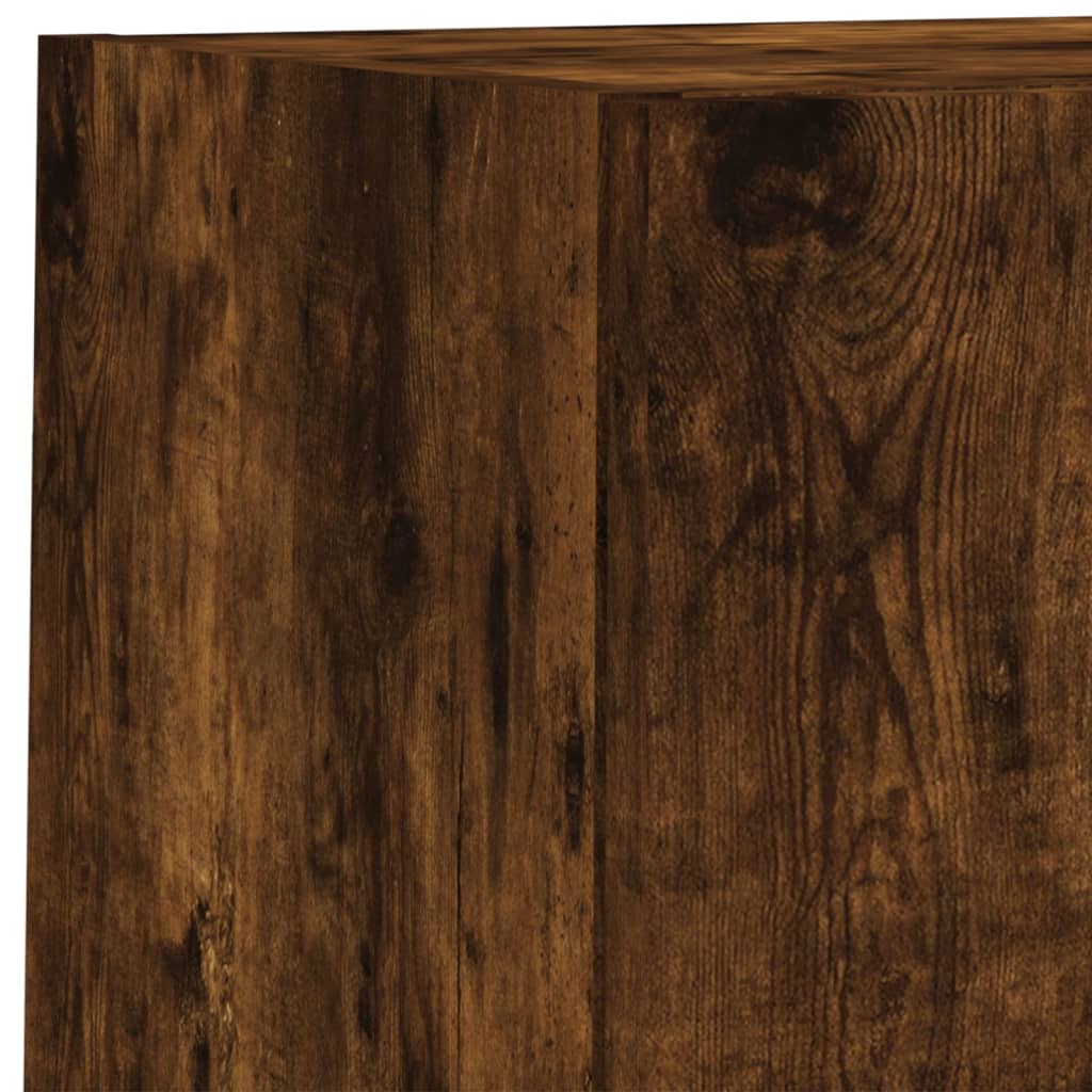 2 Piece TV Cabinet Set with LED Lights Smoked Oak 30,5x30x60 cm