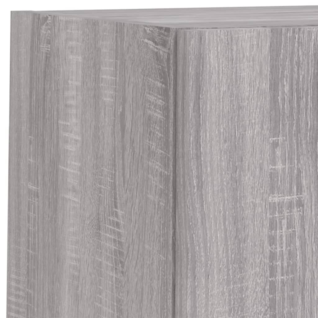 2 Piece TV Cabinet Set with LED Lights Grey Sonoma 30,5x30x60 cm
