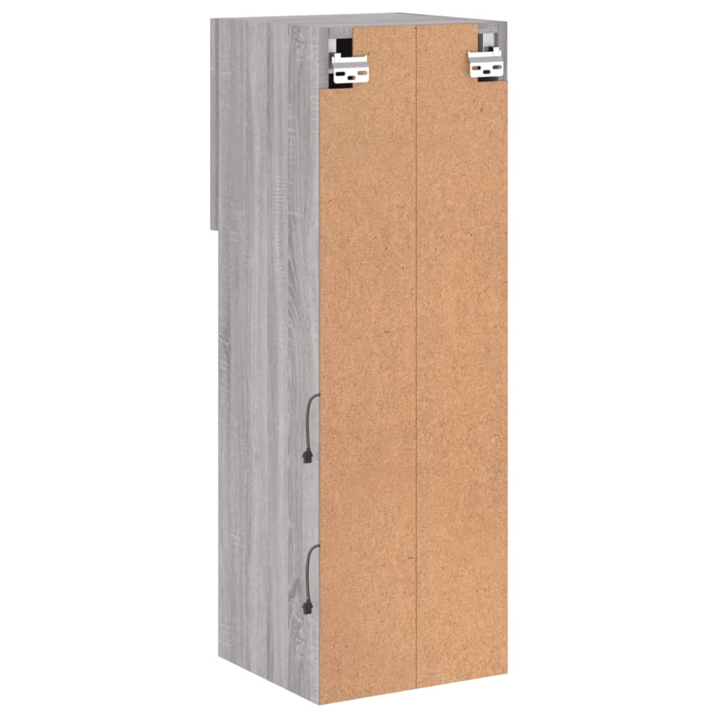 TV Cabinet | Grey Sonoma | Engineered wood, Glass | 30.5 x 30 x 90 cm