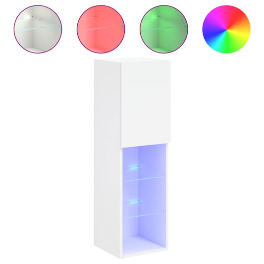 TV Cabinet with LED Lights White 30,5x30x102 cm TV Cabinet with LED Lights White 30,5x30x102 cm