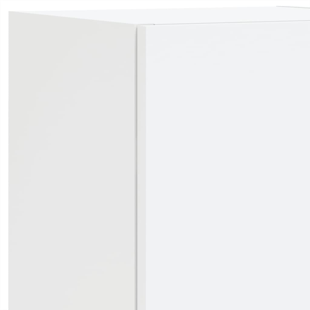 TV Cabinet with LED Lights White 30,5x30x102 cm