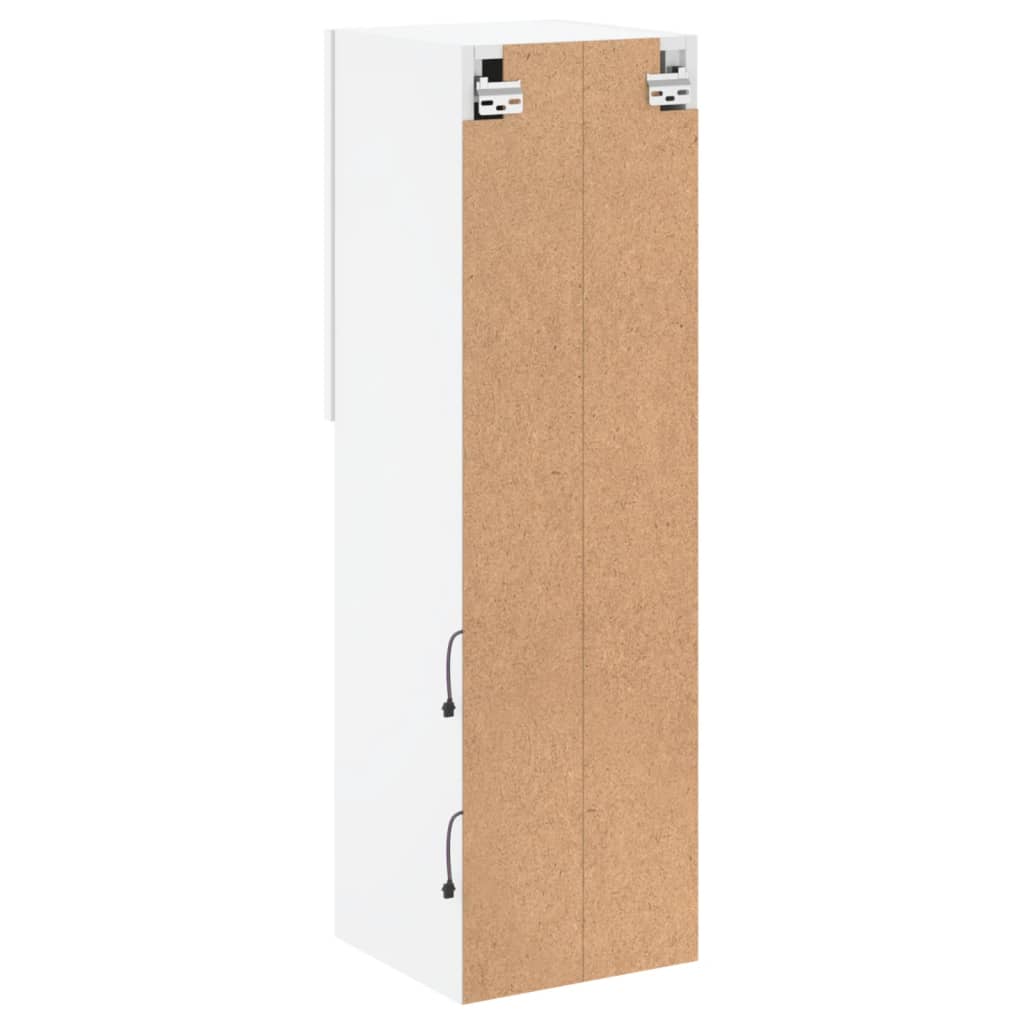 TV Cabinet with LED Lights White 30,5x30x102 cm