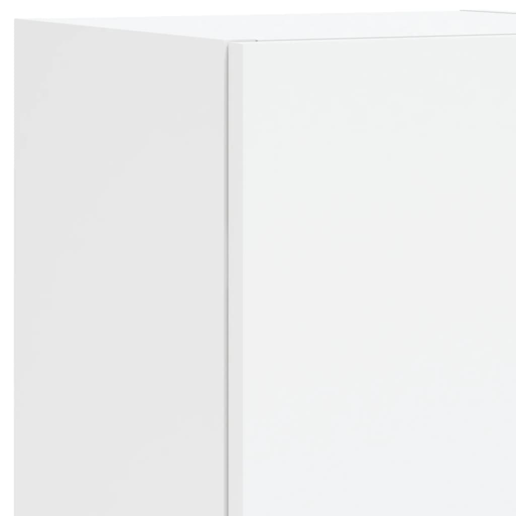 2 Piece TV Cabinet Set with LED Lights White 30,5x30x102 cm