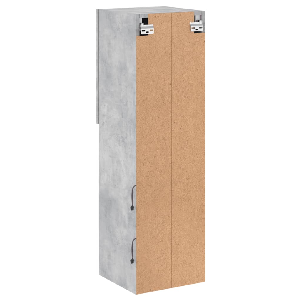 TV Cabinets with LED Lights 2 pcs Concrete Grey 30.5x30x102 cm