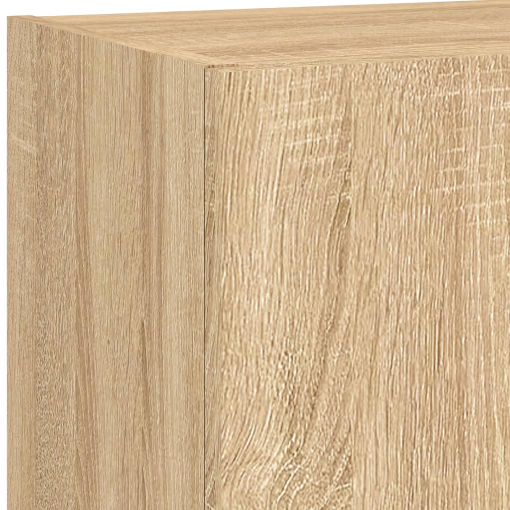 2 Piece TV Cabinet Set with LED Lights Sonoma Oak 40,5x30x90 cm