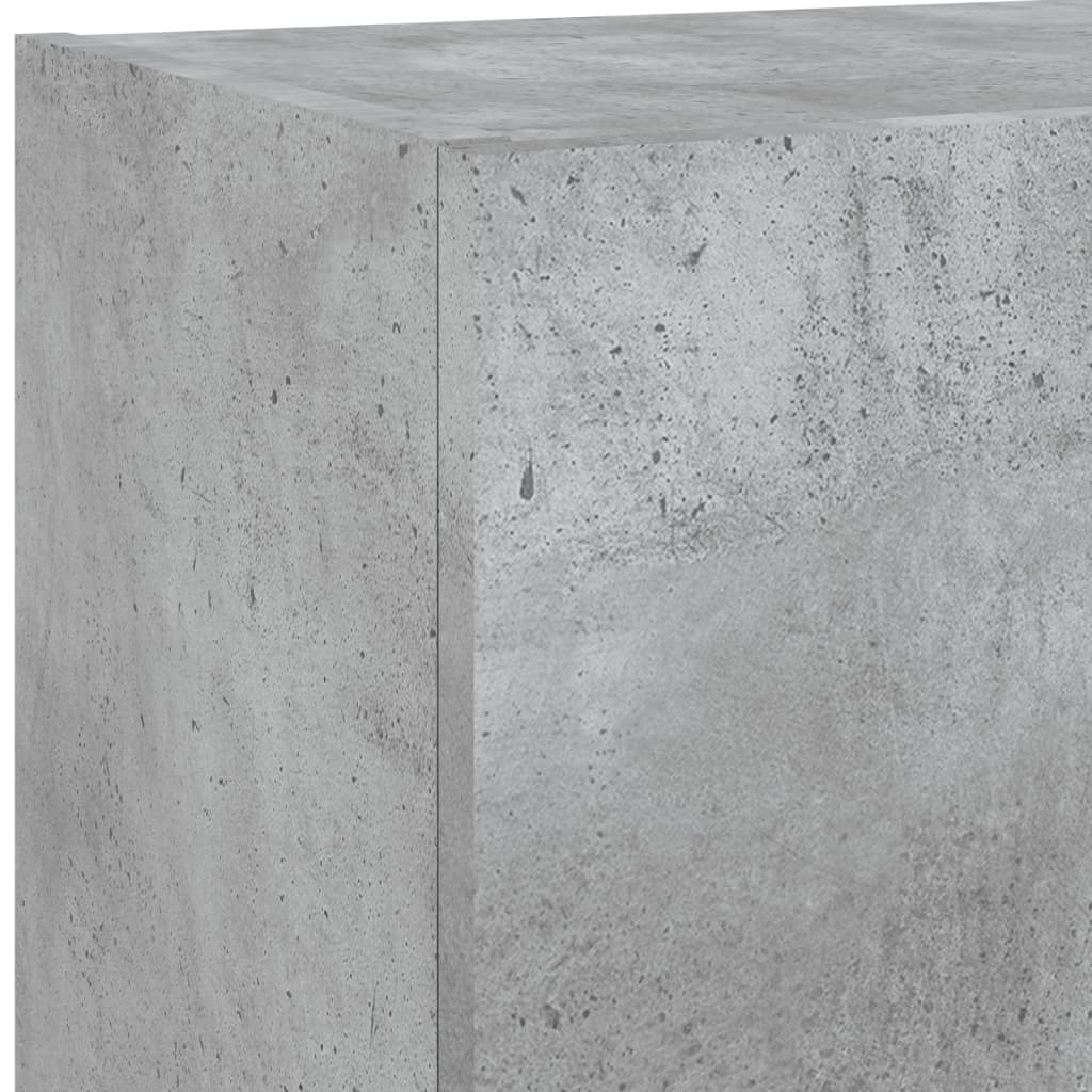 2 Piece TV Cabinet Set with LED Lights Concrete Grey 40,5x30x90 cm