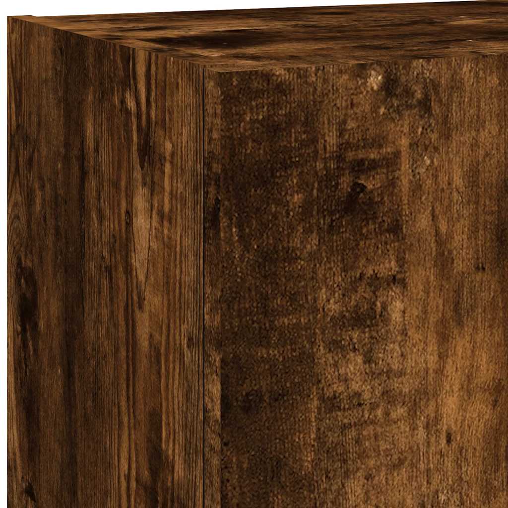 2 Piece TV Cabinet Set with LED Lights Smoked Oak 40,5x30x90 cm