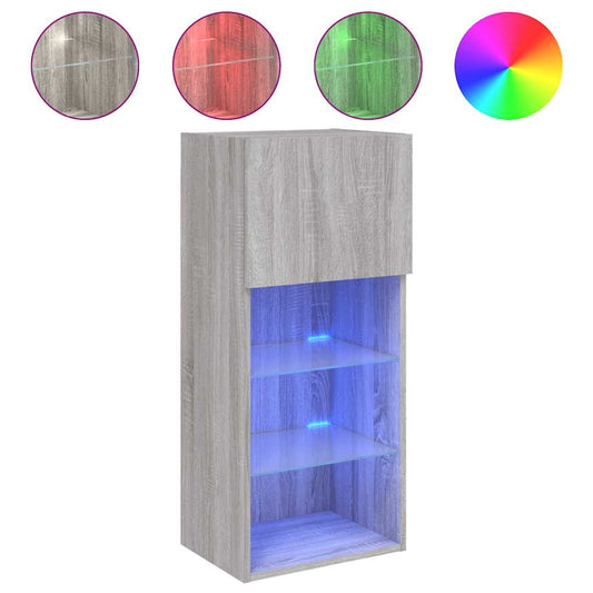 TV Cabinet with LED Lights Grey Sonoma 40,5x30x90 cm TV Cabinet with LED Lights Grey Sonoma 40,5x30x90 cm