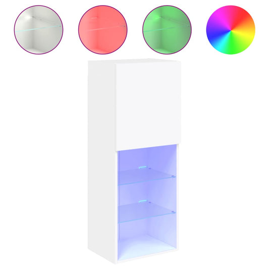 TV Cabinet with LED Lights White 40,5x30x102 cm TV Cabinet with LED Lights White 40,5x30x102 cm