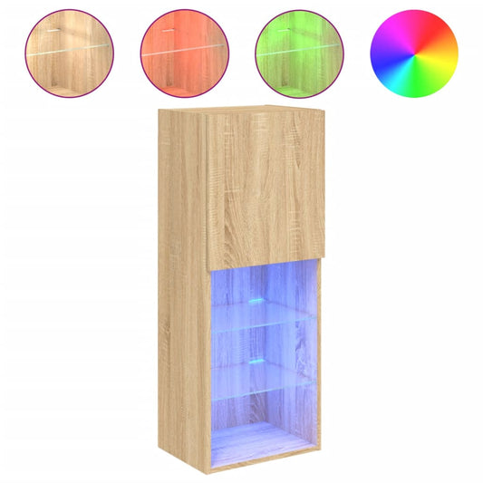 TV Cabinet with LED Lights Sonoma Oak 40,5x30x102 cm TV Cabinet with LED Lights Sonoma Oak 40,5x30x102 cm