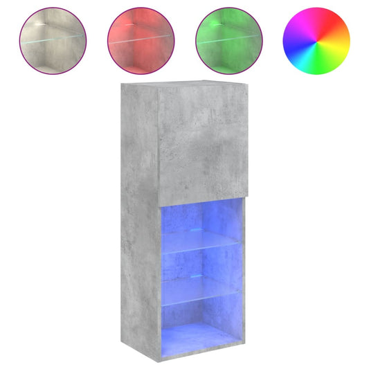 TV Cabinet with LED Lights Concrete Grey 40,5x30x102 cm TV Cabinet with LED Lights Concrete Grey 40,5x30x102 cm