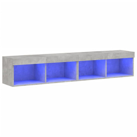 TV Cabinets with LED Lights 2 pcs Concrete Grey 80x30x30 cm TV Cabinets with LED Lights 2 pcs Concrete Grey 80x30x30 cm
